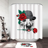 A Romantic Gentleman Dog Shower Curtain