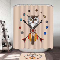 Arrows Dream Catcher and Owl Shower Curtain