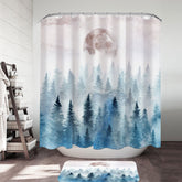 Art Painting Full Moon Forest Shower Curtain