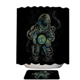 Artistic Astronaut Love Earth Shower Curtain