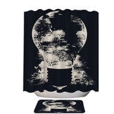 Artistic Black Light Bulb Forest Shower Curtain
