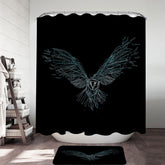 Artistic Flying Owl Drawing Shower Curtain