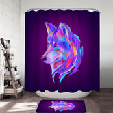 Artistic Purple Wolf Shower Curtain