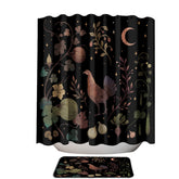 Autumn Fall Night Garden with Chicken Shower Curtain