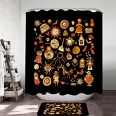 Autumn Colored Cute Warmth Home Features Shower Curtain