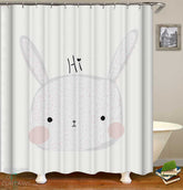 Adorable Kids Rabbit Shower Curtain