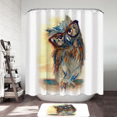 Artistic Drawing Sophisticated Chic Owl Shower Curtain