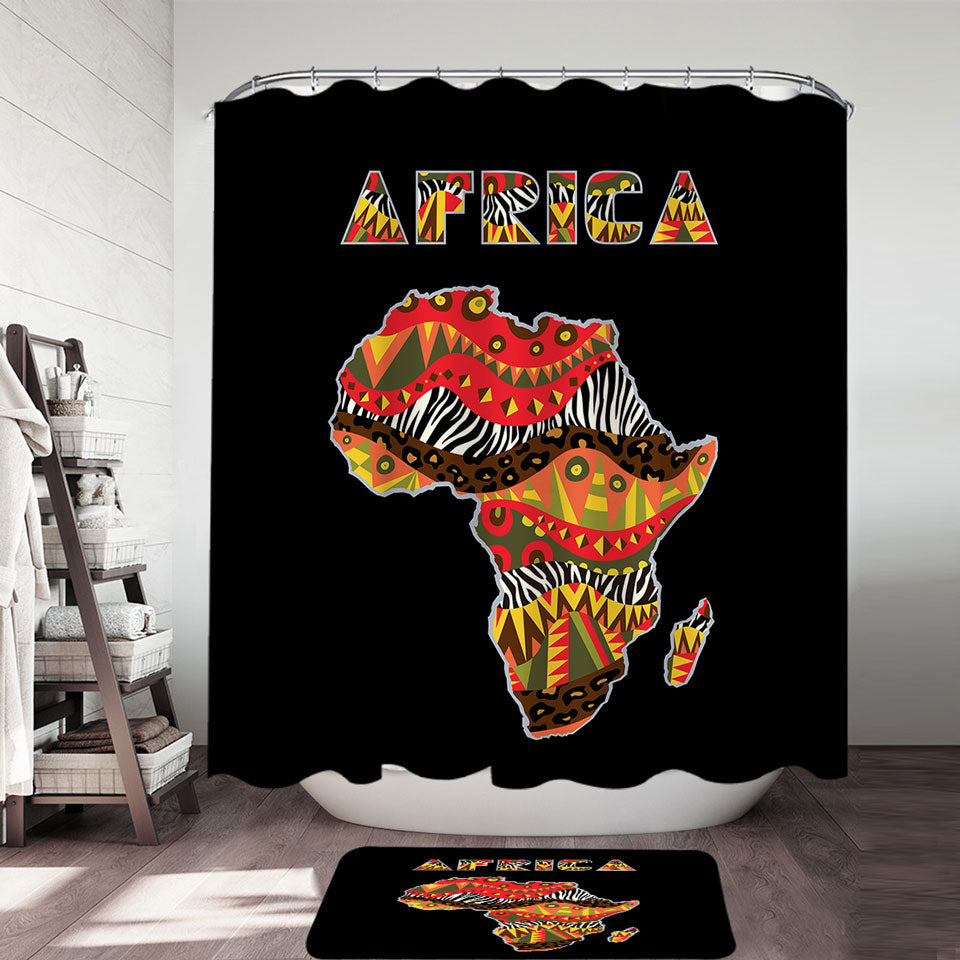 Africa Patterns The African Continent Shower Curtain