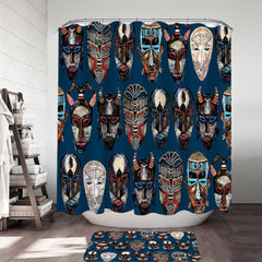 African Masks Shower Curtain