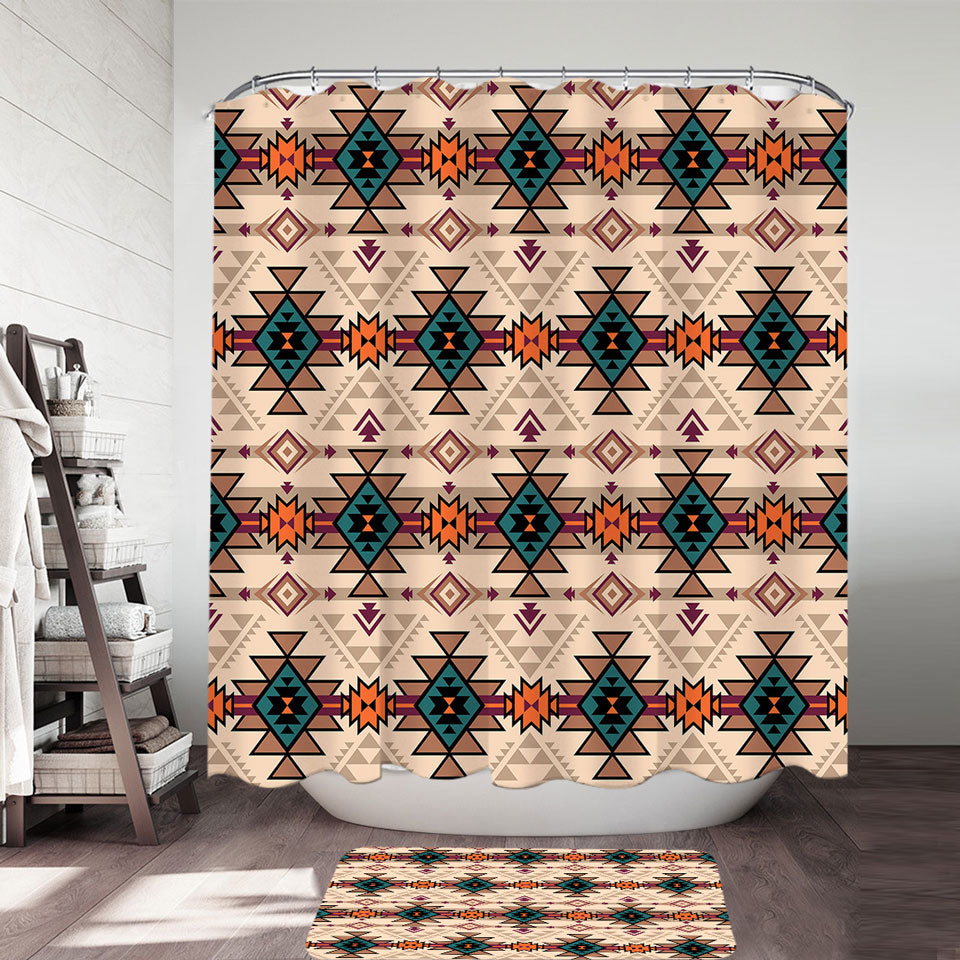 Ancient Aztec Pattern Shower Curtain