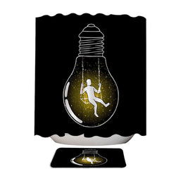 Artistic Bulb Age of Enlightenment Shower Curtain
