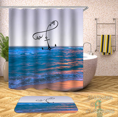 Anchor The Beach Life Shower Curtain